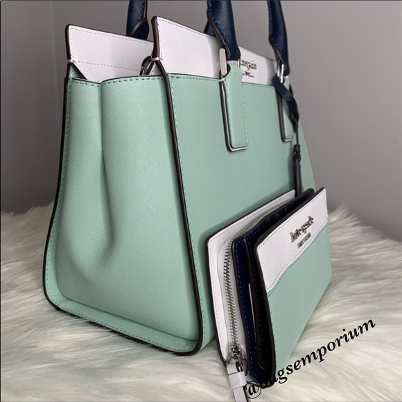 Kate Spade Leather Satchel Crossbody / Wallet Set - Picture 6 of 14